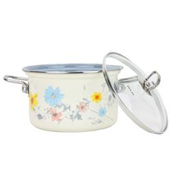 * BELIS GARNEK EMALIOW. Z POKRYWĄ 2,6L 18CM MEADOW-11683