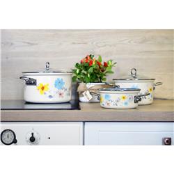 * BELIS RONDEL EMALIOW. Z POKRYWĄ 2,6L 20CM MEADOW-11802