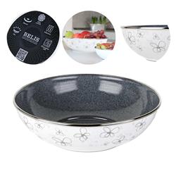 * BELIS MISKA EMALIOWANA 2,5L 26CM DEKOR WHITE -12105
