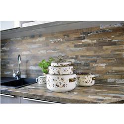 * BELIS GARNEK EMALIOWANY Z POKRYWĄ 5,5L 24CM KREM-11746