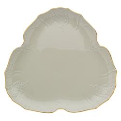 * BERNADOTTE IVORY GOLD PATERA TRÓJKATNA 35 CM-12069