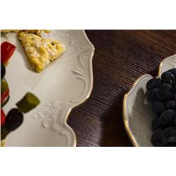 * BERNADOTTE IVORY GOLD PATERA TRÓJKATNA 27CM-12066