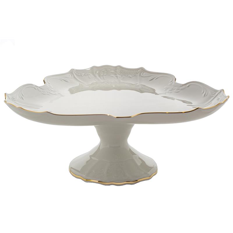 * BERNADOTTE IVORY GOLD PATERA TRÓJKĄTNA N/N 35 CM-12084