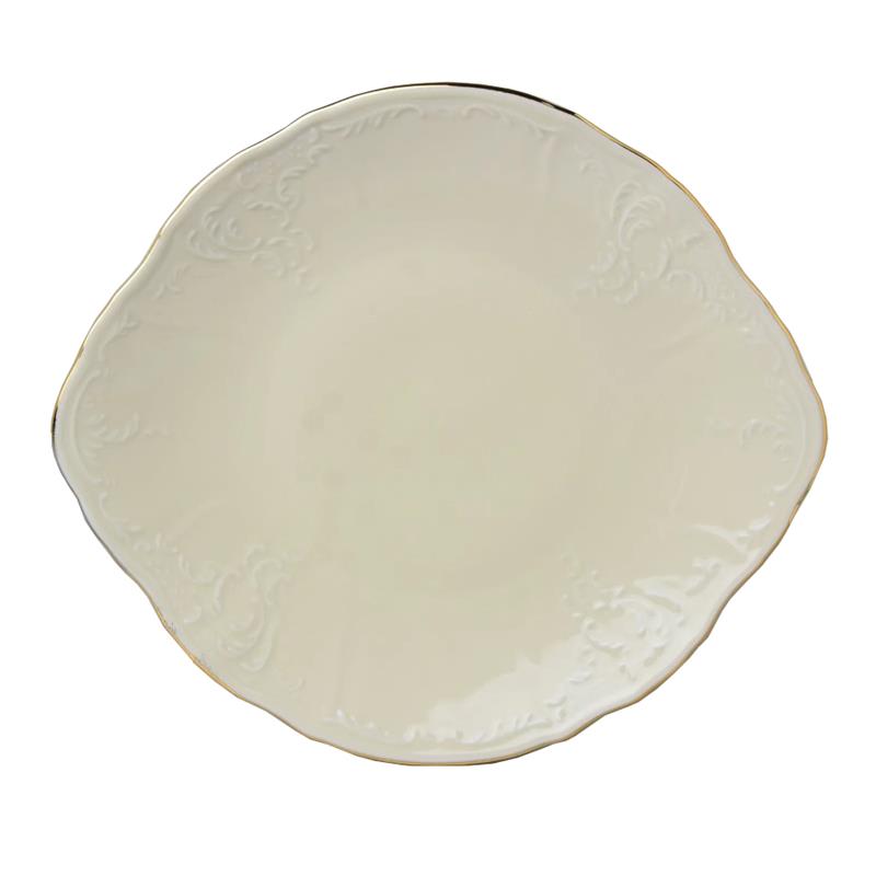 * BERNADOTTE IVORY GOLD TALERZ NA CIASTO 27CM-11496