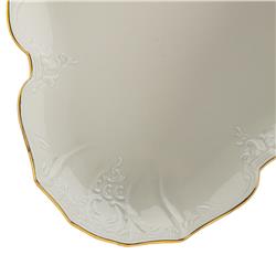 * BERNADOTTE IVORY GOLD PATERA TRÓJKATNA N/N 27 CM-12076