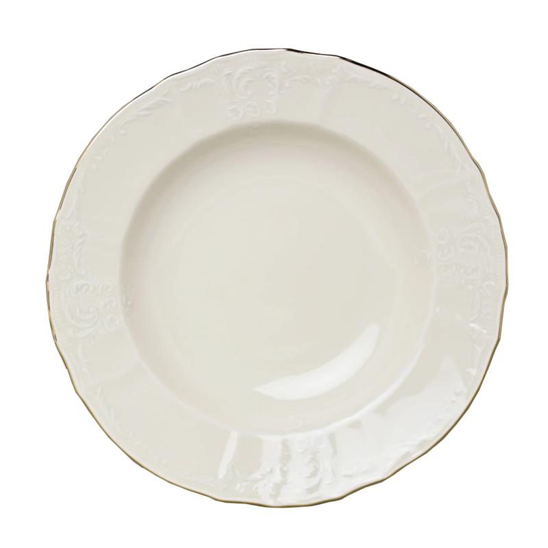 * BERNADOTTE IVORY GOLD TALERZ GŁĘBOKI 23CM-11494