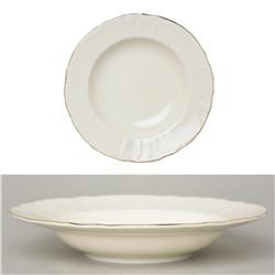 * BERNADOTTE IVORY GOLD TALERZ GŁĘBOKI 23CM-11495