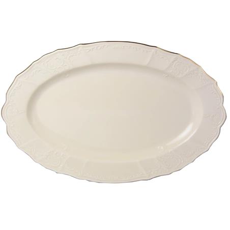 * BERNADOTTE IVORY GOLD PÓŁMISEK OWALNY 34 CM-11482