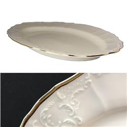 * BERNADOTTE IVORY GOLD PÓŁMISEK OWALNY 34 CM-11483