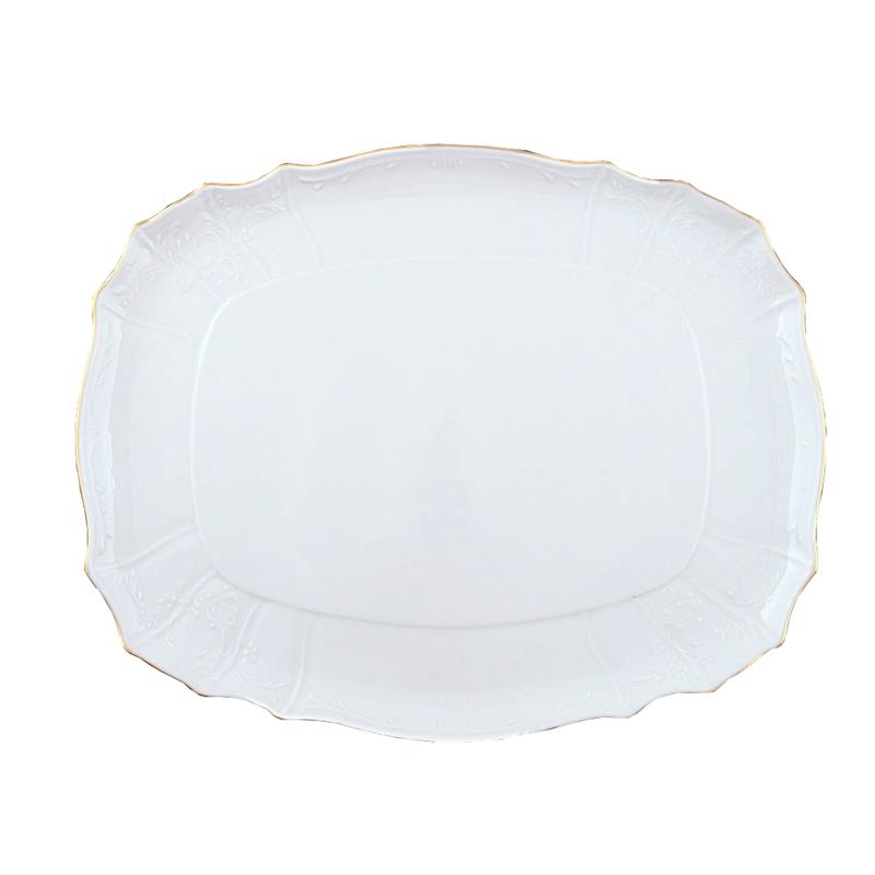 * BERNADOTTE IVORY GOLD PÓŁMISEK PROSTOKĄTNY 40 CM-11559