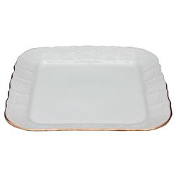 * BERNADOTTE IVORY GOLD TALERZ KWADRAT 26CM-11521