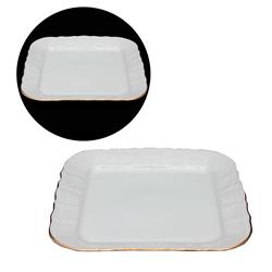 * BERNADOTTE IVORY GOLD TALERZ KWADRAT 26CM-11522