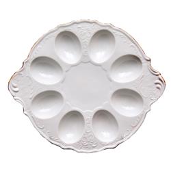* BERNADOTTE IVORY GOLD TALERZ NA JAJKA 25 CM-11533