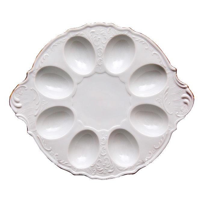 * BERNADOTTE IVORY GOLD TALERZ NA JAJKA 25 CM-11533