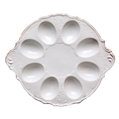 * BERNADOTTE IVORY GOLD TALERZ NA JAJKA 25 CM-11533