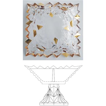 BOHEMIA JIHLAVA GLACIER GOLD MISA NA NODZE 280MM-12171