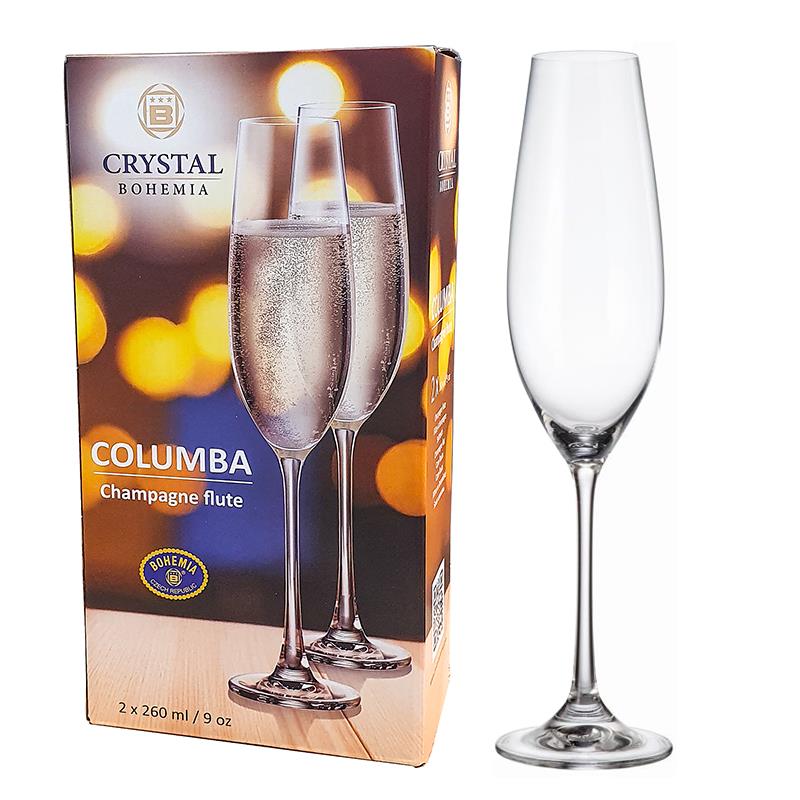 BOHEMIA COLUMBA KIELISZEK SZAMPAN 260ML 2SZT-12388