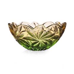 BOHEMIA FLORA GREEN AMBER MISA 280MM-12613