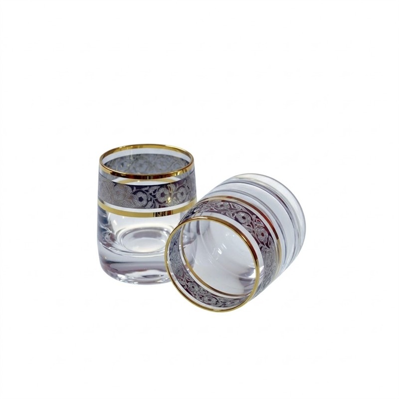 BOHEMIA IDEAL 60ML KIELISZEK ZŁOTO-PLATYNA  6 SZT-706