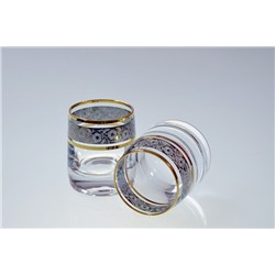 BOHEMIA IDEAL 60ML KIELISZEK ZŁOTO-PLATYNA  6 SZT-709