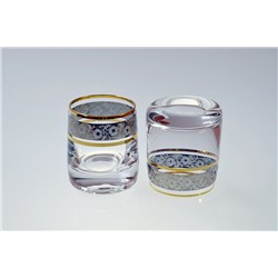BOHEMIA IDEAL 60ML KIELISZEK ZŁOTO-PLATYNA  6 SZT-13124