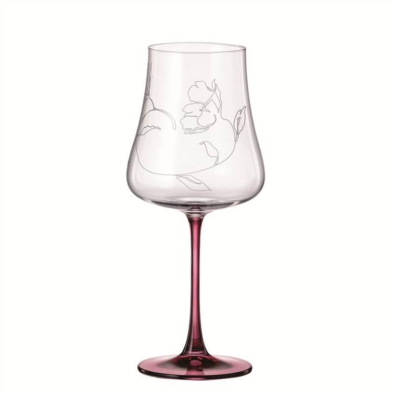 BOHEMIA IDUNA RED FOOT KIELISZEK 650ML WINO 6SZT-12804